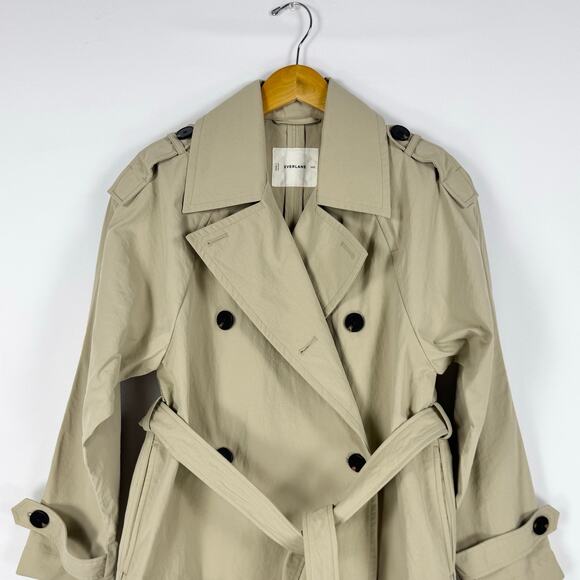 Everlane Women’s The ReNew Long Trench Coat XXS Khaki - Picture 4 of 16